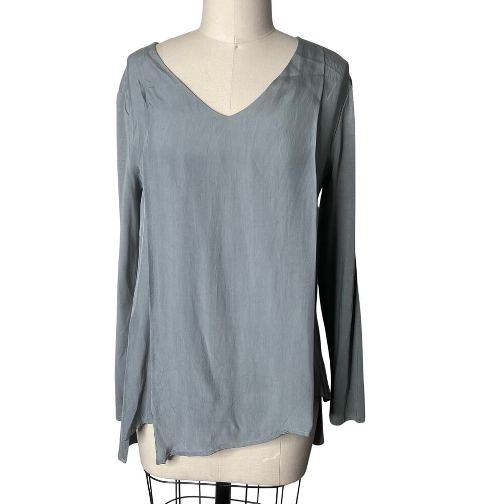Stella Carakasi Seafoam Overlay Longsleeve V-neck Tee Small
